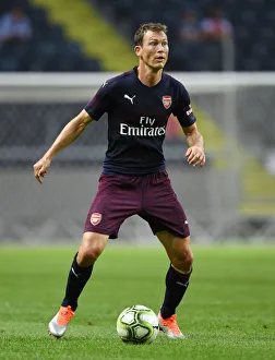 Stephan Lichtsteiner in Action: Arsenal vs. SS Lazio Pre-Season Friendly, Stockholm 2018