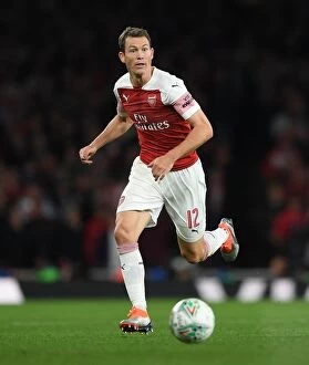 Images Dated 26th September 2018: Stephan Lichtsteiner in Action: Arsenal vs. Brentford, Carabao Cup 2018-19