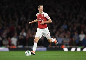 Images Dated 26th September 2018: Stephan Lichtsteiner in Action: Arsenal vs. Brentford, Carabao Cup 2018-19