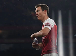 Images Dated 31st October 2018: Stephan Lichtsteiner in Action: Arsenal vs Blackpool, Carabao Cup 2018-19