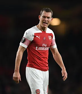 Arsenal V Sporting Clube De Portugal 2018-19 Prints: Stephan Lichtsteiner in Action: Arsenal vs. Sporting CP, UEFA Europa League 2018-19