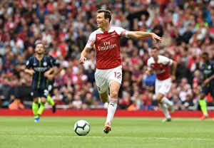 Arsenal V Manchester City 2018-19 Prints: Stephan Lichtsteiner in Action: Arsenal vs Manchester City (2018-19)