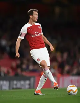 Arsenal V FC Vorskla Poltava 2018_19 Prints: Stephan Lichtsteiner in Action: Arsenal vs Vorskla Poltava, UEFA Europa League 2018-19
