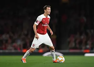 Arsenal V FC Vorskla Poltava 2018_19 Prints: Stephan Lichtsteiner in Action: Arsenal vs Vorskla Poltava, UEFA Europa League 2018-19