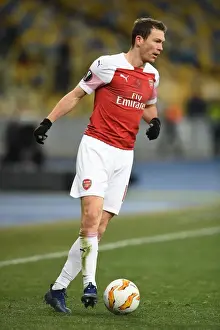 FC Vorskla Poltava V Arsenal 2018-19 Prints: Stephan Lichtsteiner in Action: Arsenal vs Vorskla Poltava, UEFA Europa League