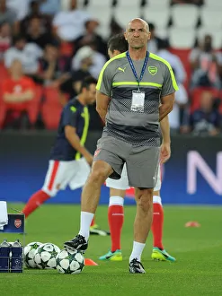 Paris Saint Gernain V Arsenal 2016-17 Prints: Steve Bould, Arsenal Assistant Manager: Pre-Match Focus at Paris Saint-Germain (2016-17 UEFA Champions League)