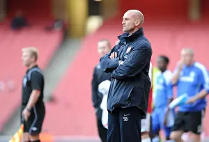 Arsenal U18 V Chelsea U18 2011-12 Prints: Steve Bould the Arsenal U18 coach. Arsenal U18 1: 0 Chelsea U18. Friendly Match