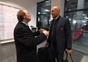 Steve Bould (Assistant Coach) and Charlie George (ex Arsenal)