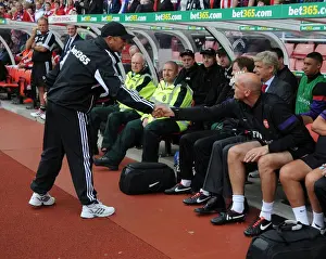 Stoke City V Arsenal 2012-13 Prints: Steve Bould and Tony Pulis: Pre-Match Handshake - Stoke City vs Arsenal