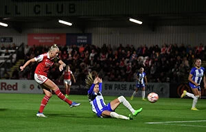 Images Dated 16th September 2022: Stina Blackstenius Scores Arsenal's Second Goal in FA WSL Match Against Brighton & Hove Albion