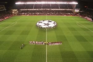 Images Dated 12th December 2005: The teams line up before the match. Arsenal 0: 0 Ajax