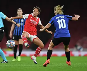 Arsenal Women V FC Zurich Frauen 2022-23 Prints: Tense Battle: Arsenal vs. FC Zurich in UEFA Women's Champions League Group C