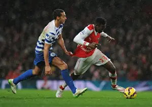 Arsenal V Queens Park Rangers 2014-15 Prints: Tense Clash: Welbeck vs. Ferdinand at Arsenal vs. QPR