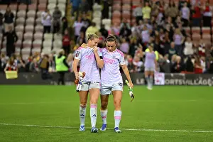 Manchester United Women V Arsenal Women 2023-24 Prints: A Tense Reaction: Arsenal FC vs. Manchester United - Barclays Women's Super League