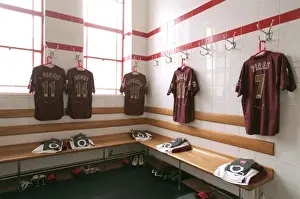 The Arsenal changing room. Arsenal 2: 0 Newcastle United. FA Premier League