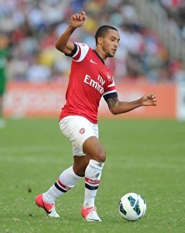 Images Dated 29th July 2012: Theo Walcott in Action: Arsenal Forward Shines Against Kitchee FC, 2012
