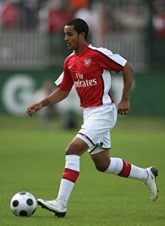 Images Dated 24th July 2008: Theo Walcott in Action for Arsenal against Szombathely, 2008