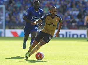 Leicester City V Arsenal 2015/16 Prints: Theo Walcott in Action: Arsenal vs. Leicester City, Premier League 2015/16