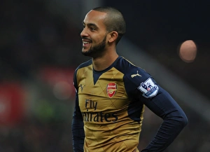 Theo Walcott in Action: Arsenal vs. Stoke City, Premier League 2015-16