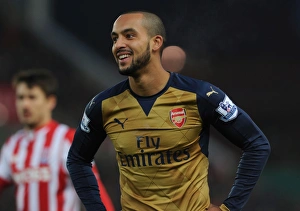 Stoke City V Arsenal 2015-16 Prints: Theo Walcott in Action: Arsenal vs. Stoke City, Premier League 2015-16