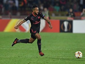 Red Star Belgrade V Arsenal 2017-18 Prints: Theo Walcott in Action: Arsenal vs. Red Star Belgrade, Europa League 2017-18