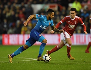 Nottingham Forest V Arsenal FA Cup 3rd Round 2017-18 Prints: Theo Walcott in Action: Arsenal vs. Nottingham Forest - FA Cup 3rd Round 2017-18
