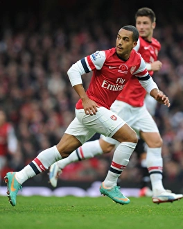 Arsenal V Fulham 2012-13 Prints: Theo Walcott in Action: Arsenal vs. Fulham, Premier League 2012-13