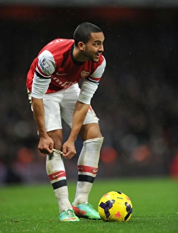 Arsenal V Cardiff City 2013-14 Prints: Theo Walcott in Action: Arsenal vs. Cardiff City, Premier League 2013-14