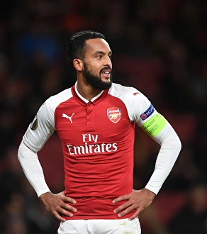 Arsenal V BATE Borisov 2017-18 Prints: Theo Walcott in Action: Arsenal vs BATE Borisov, UEFA Europa League (2017-18)