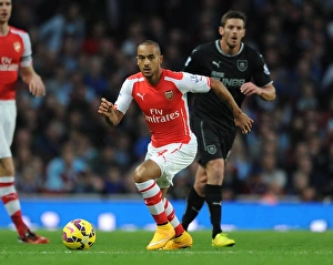 Arsenal V Burnley 2014/15 Prints: Theo Walcott in Action: Arsenal vs Burnley, Premier League 2014/15