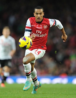 Arsenal V Fulham 2012-13 Prints: Theo Walcott in Action: Arsenal vs Fulham, Premier League 2012-13