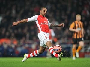 Images Dated 4th January 2015: Theo Walcott in Action: Arsenal vs Hull City, FA Cup 2014-15