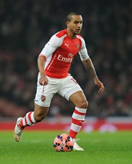 Images Dated 4th January 2015: Theo Walcott in Action: Arsenal vs Hull City - FA Cup Third Round, 2015