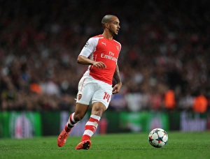 Arsenal V Monaco 2104/15 Prints: Theo Walcott in Action: Arsenal vs AS Monaco, UEFA Champions League Round of 16, 2015