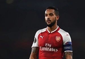 Arsenal V Red Star Belgrade 2017-18 Prints: Theo Walcott in Action: Arsenal vs Red Star Belgrade, UEFA Europa League (2017-18)