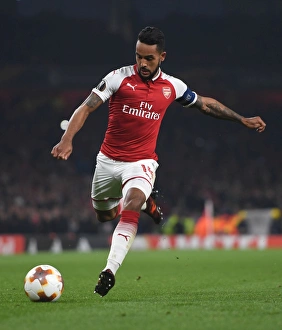 Arsenal V Red Star Belgrade 2017-18 Prints: Theo Walcott in Action: Arsenal vs Red Star Belgrade, Europa League 2017