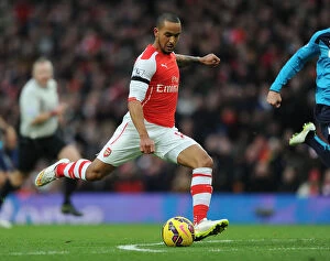 Images Dated 11th January 2015: Theo Walcott in Action: Arsenal vs Stoke City, Premier League 2014-15
