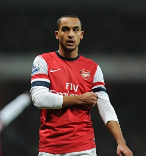 Arsenal V West Ham United 2012-13 Prints: Theo Walcott in Action: Arsenal vs West Ham United, Premier League 2012-13