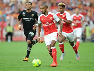 Lens V Arsenal 2016-17 Prints: Theo Walcott in Action: Arsenal's Pre-Season Battle against RC Lens, 2016