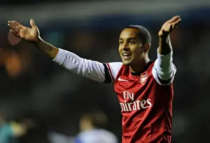Reading V Arsenal - Capital One Cup 2012-13 Prints: Theo Walcott in Action: Arsenal's Star Forward Shines Against Reading in Capital One Cup 2012-13