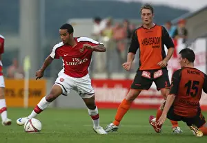 Burgenland XI V Arsenal Prints: Theo Walcott in Action: Arsenal's Star Forward vs Burgenland, Austria 2008