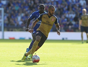 Leicester City V Arsenal 2015/16 Prints: Theo Walcott in Action: Leicester City vs. Arsenal, Premier League 2015/16