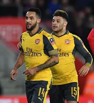 Southampton V Arsenal FA Cup 2016-17 Prints: Theo Walcott and Alex Oxlade-Chamberlain's Double Strike: Arsenal's FA Cup Victory over Southampton