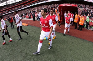 Arsenal v Liverpool 2007-08 Collection: Theo Walcott and Armand Traore (Arsenal)