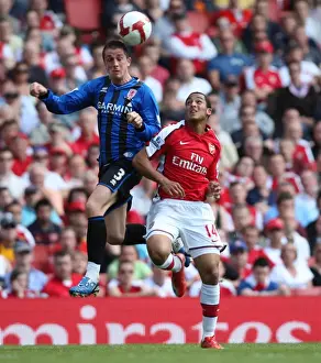 Arsenal V Middlesbrough 2008-09 Prints: Theo Walcott (Arsenal) Andrew Taylor (Middlesbrough)