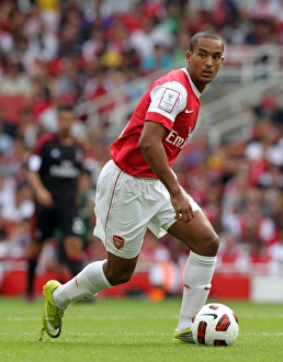 Arsenal v AC Milan 2010-11 Collection: Theo Walcott (Arsenal). Arsenal 1: 1 AC Milan. Emirates Cup Pre Season. Emirates Stadium