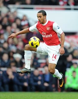 Images Dated 22nd January 2011: Theo Walcott (Arsenal). Arsenal 3: 0 Wigan Athletic. Barclays Premier League