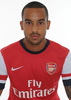 Theo Walcott at Arsenal FC 2013-14 Squad Photocall