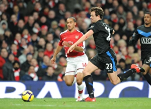 Theo Walcott (Arsenal) Jonny Evans (Man United). Arsenal 1:3 Manchester United Theo Walcott (Arsenal) Jonny Evans (Man United). Arsenal 1:3 Manchester United