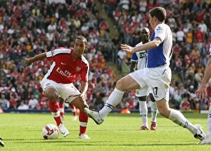 Blackburn Rovers v Arsenal 2008-9 Collection: Theo Walcott (Arsenal) Keith Andrews (Blackburn)